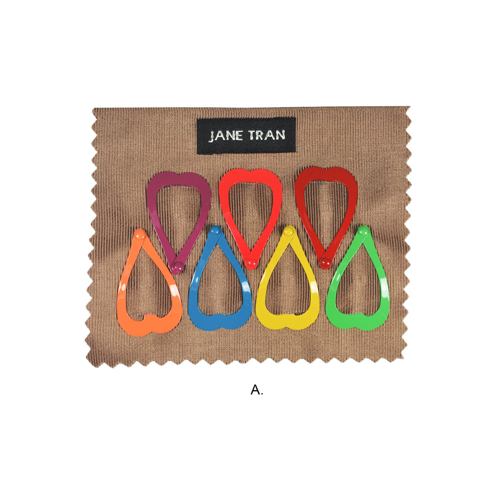 Glossy Heart Clip Set