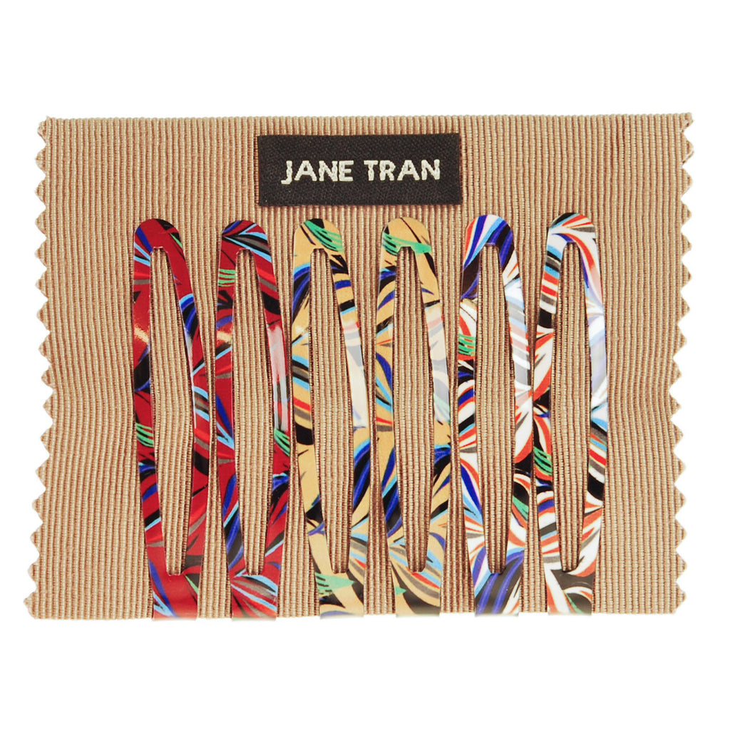 Motley Floral Print Clip Set