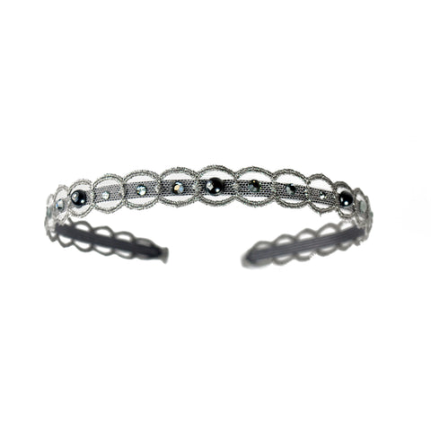 HEADBANDS crystal petals crocheted headband