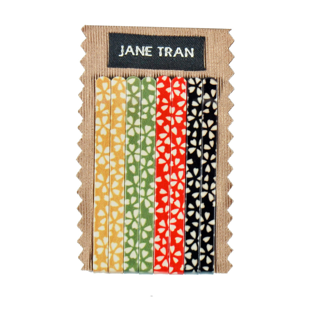 Flower Print Bobby Pin Set