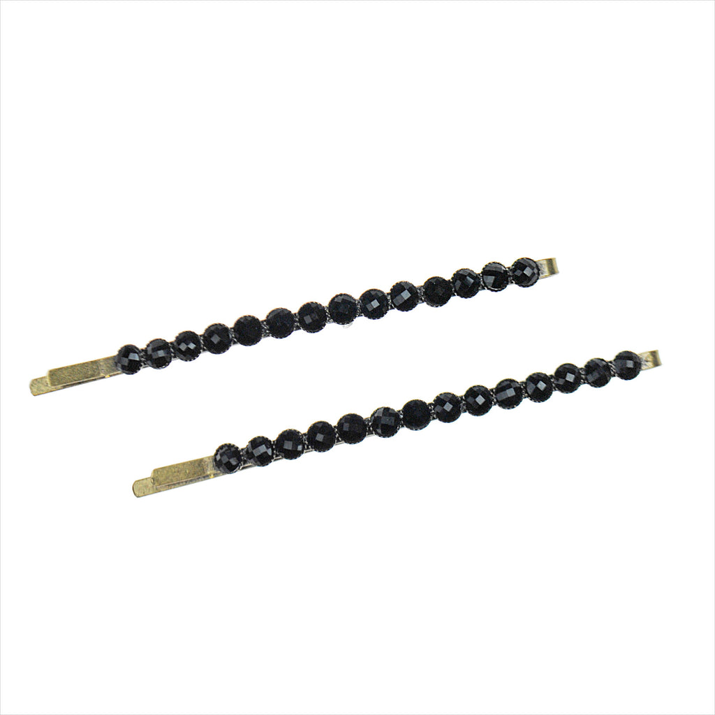 Twin Set Ornamental Bead Bobby Pin